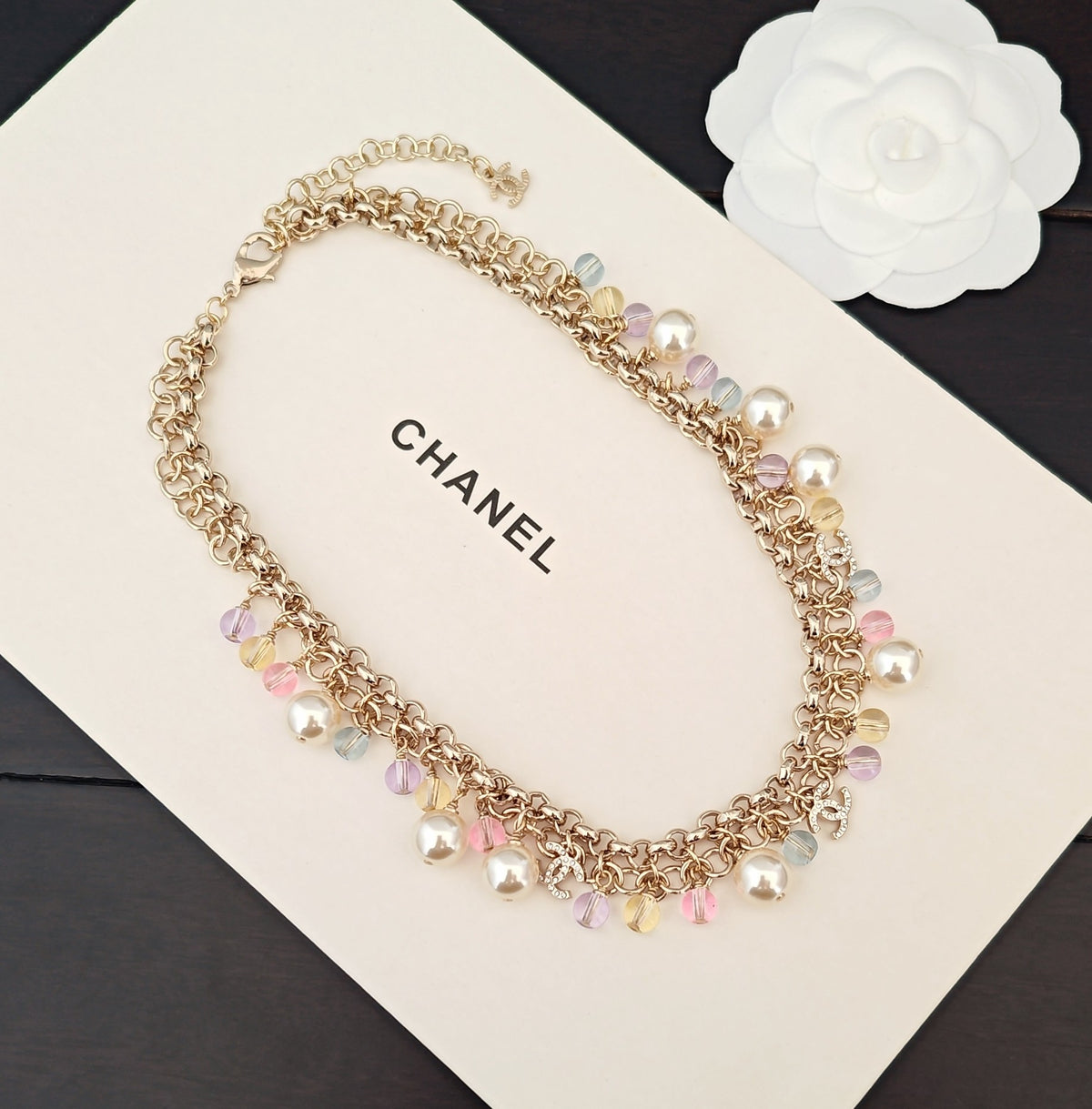 Signature Emblem Crystal-Accent Pendant Necklace – Design 009 styled product view
