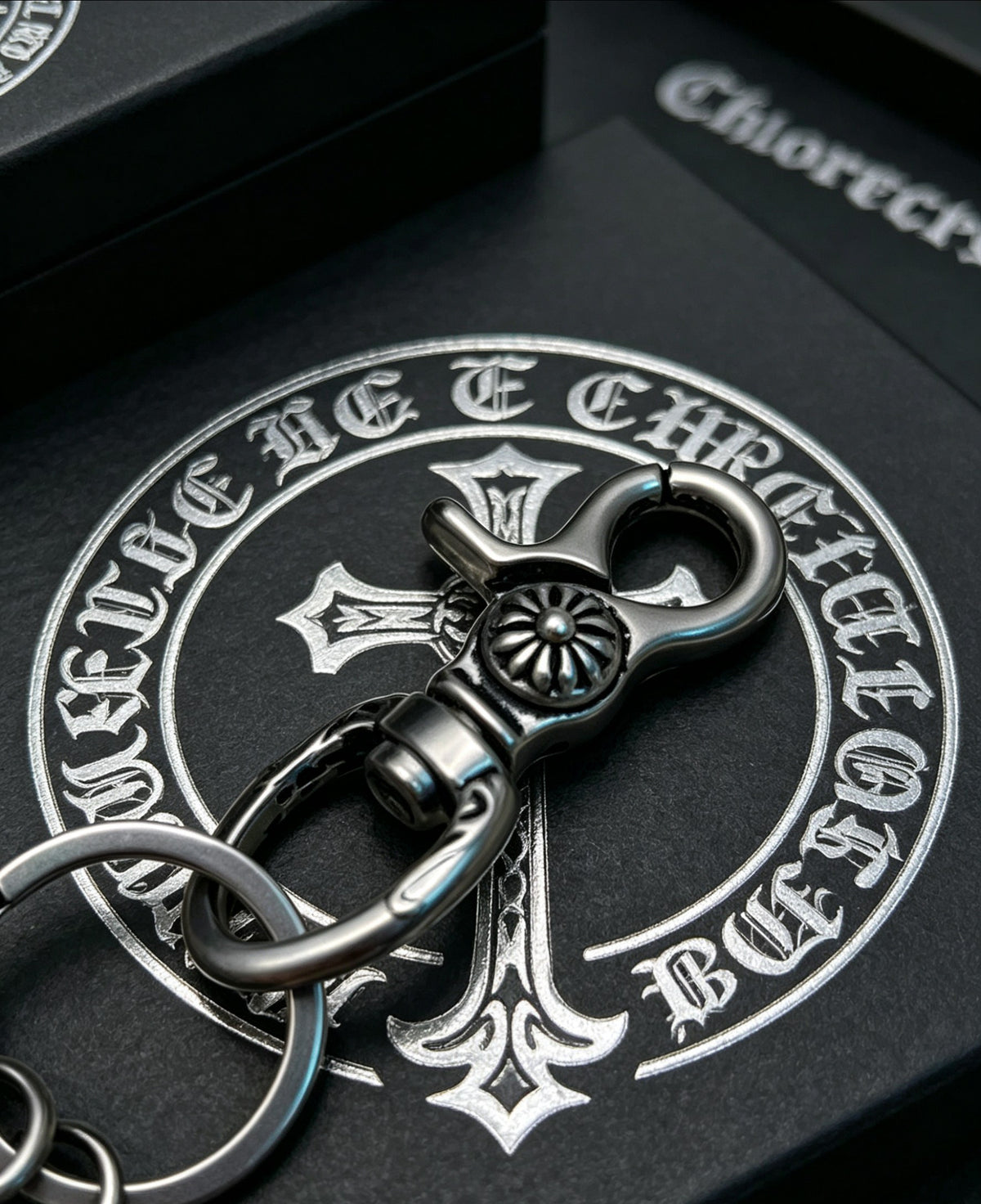 Signature Emblem Jewelry Accessory in Polished Metal-Tone – Design 060 styled product view