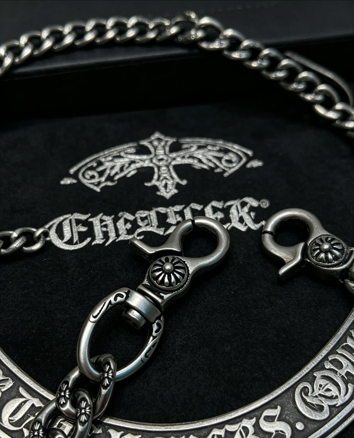Signature Emblem Jewelry Accessory in Polished Metal-Tone – Design 020 styled product view