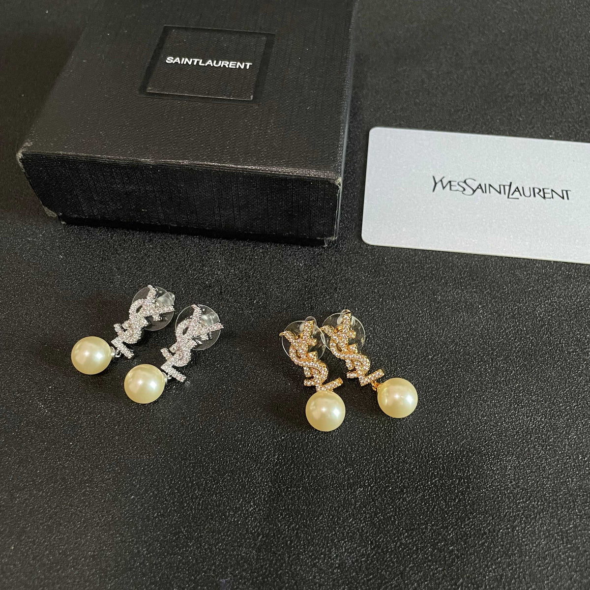 Signature Emblem Stud Earrings in Silver-Tone – Design 029 side detail