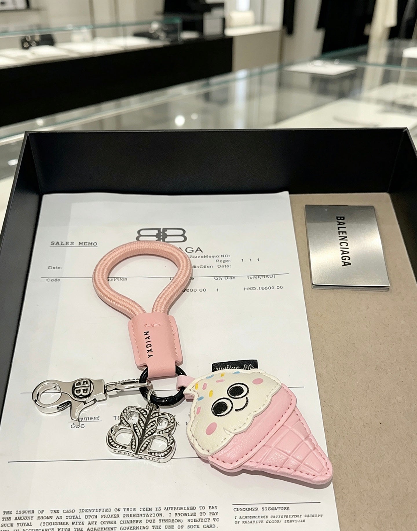 Key Jewelry Accessory in Polished Metal-Tone – Design 039 styled product view