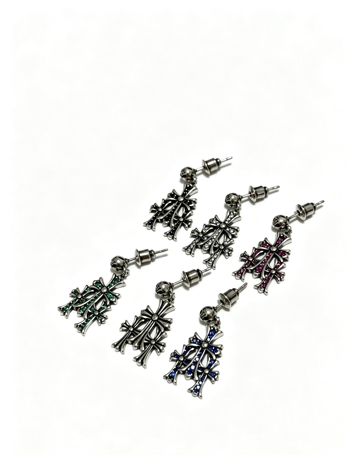 Signature Emblem Statement Earrings in Polished Metal-Tone – Design 018 side detail