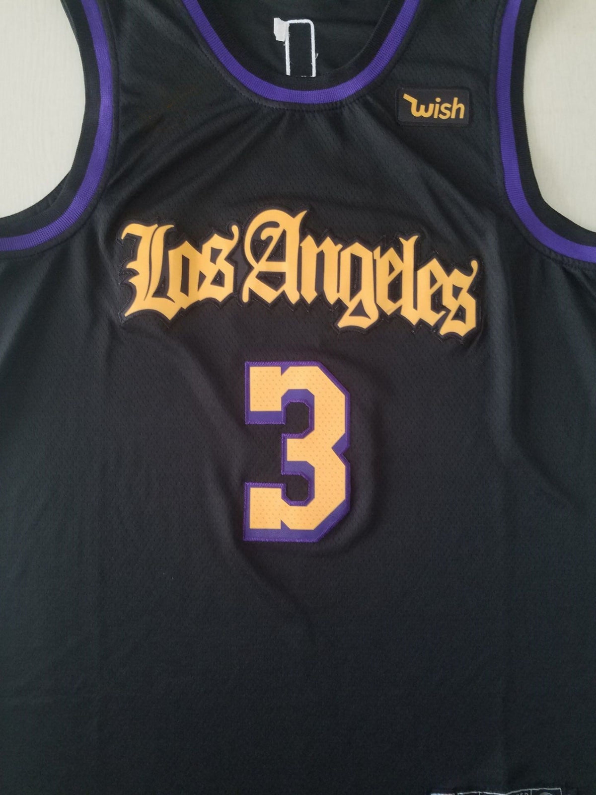Men's Los Angeles Lakers Anthony Davis Black #3 Swingman Jerseys