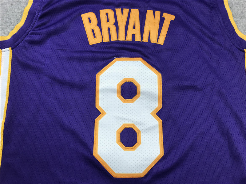 Kobe Bryant #8 Los Angeles Lakers Purple Black Mamba Retirement Edition Swingman Jersey – Nike 5-Star