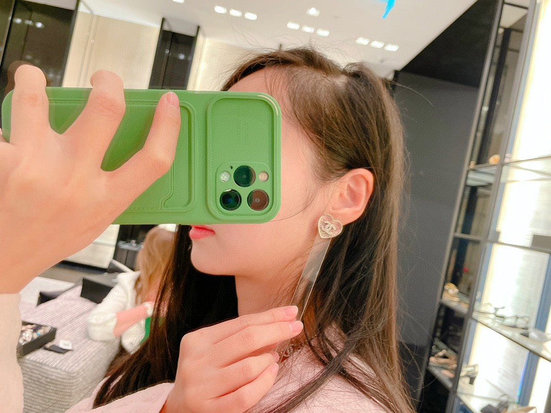 Heart Crystal-Accent Statement Earrings – Heart Detail detail view