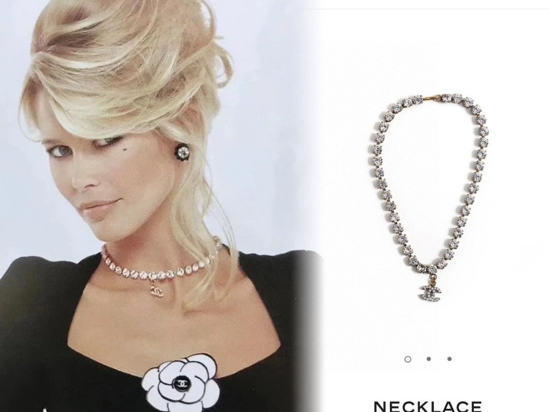 Signature Emblem Crystal-Accent Pendant Necklace – Design 005 main product view