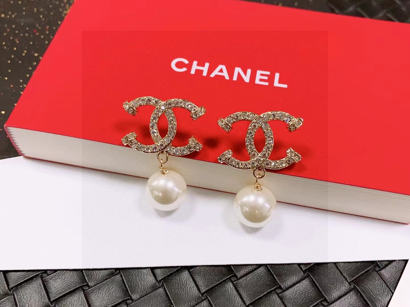 Letter Stud Earrings in Polished Metal-Tone – Design 020 styled product view