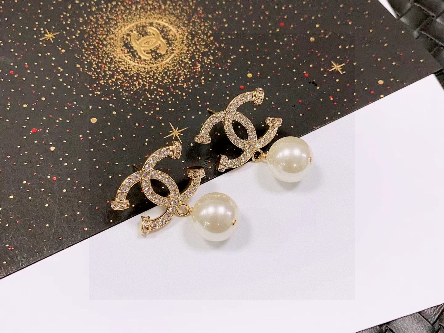 Letter Stud Earrings in Polished Metal-Tone – Design 020 close-up detail