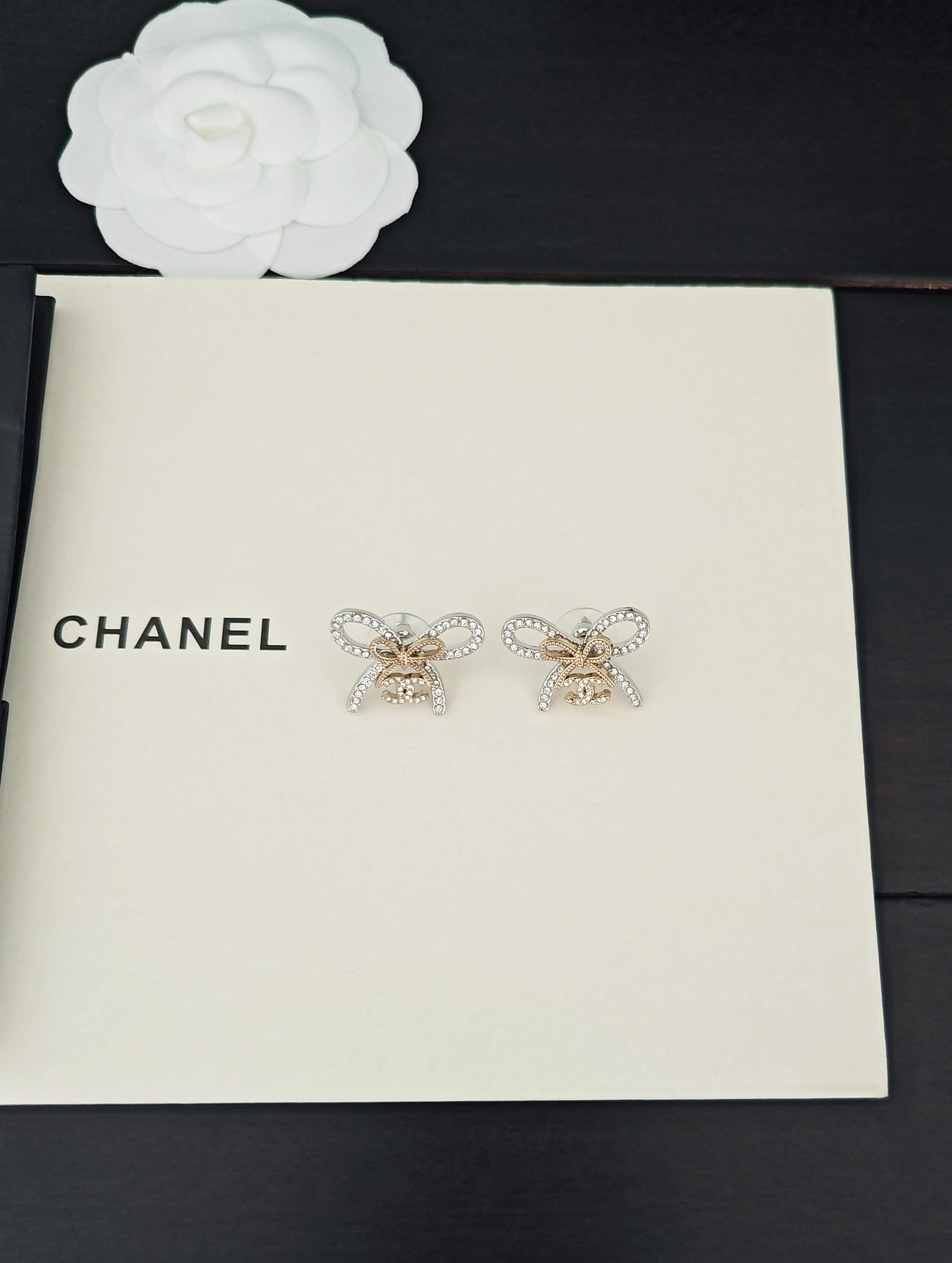 Bow Statement Earrings in Gold-Tone close-up detail