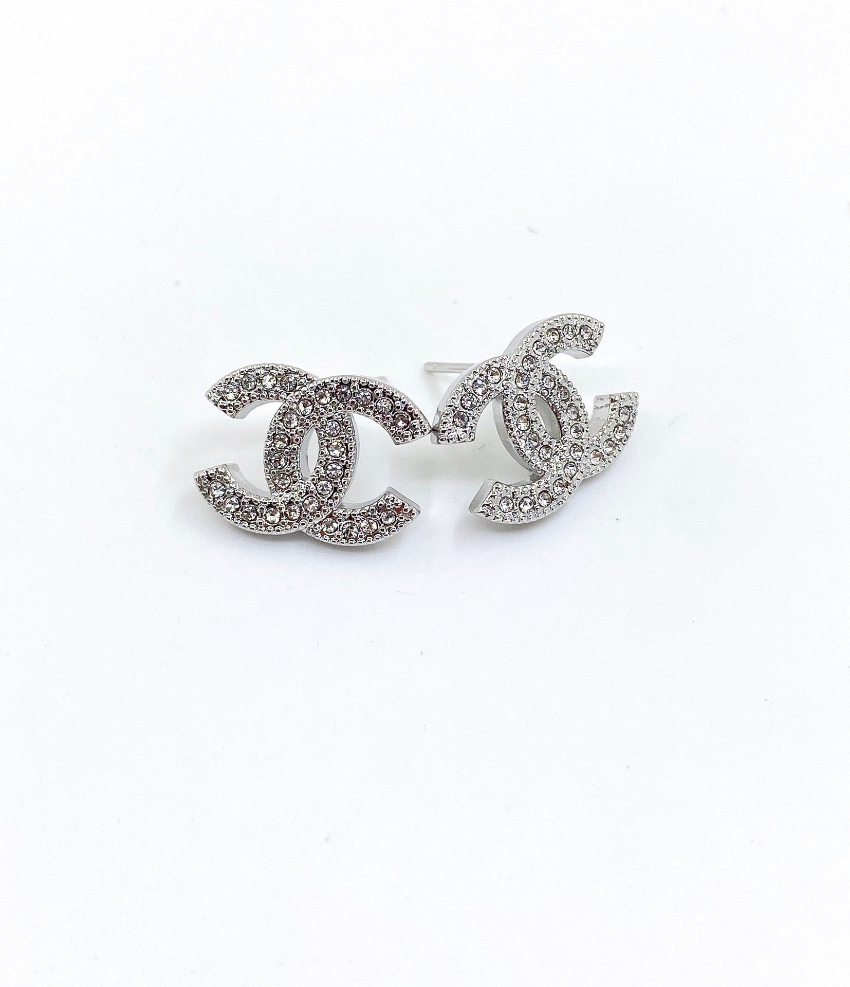 Signature Emblem Stud Earrings in Gold-Tone – Design 032 styled product view