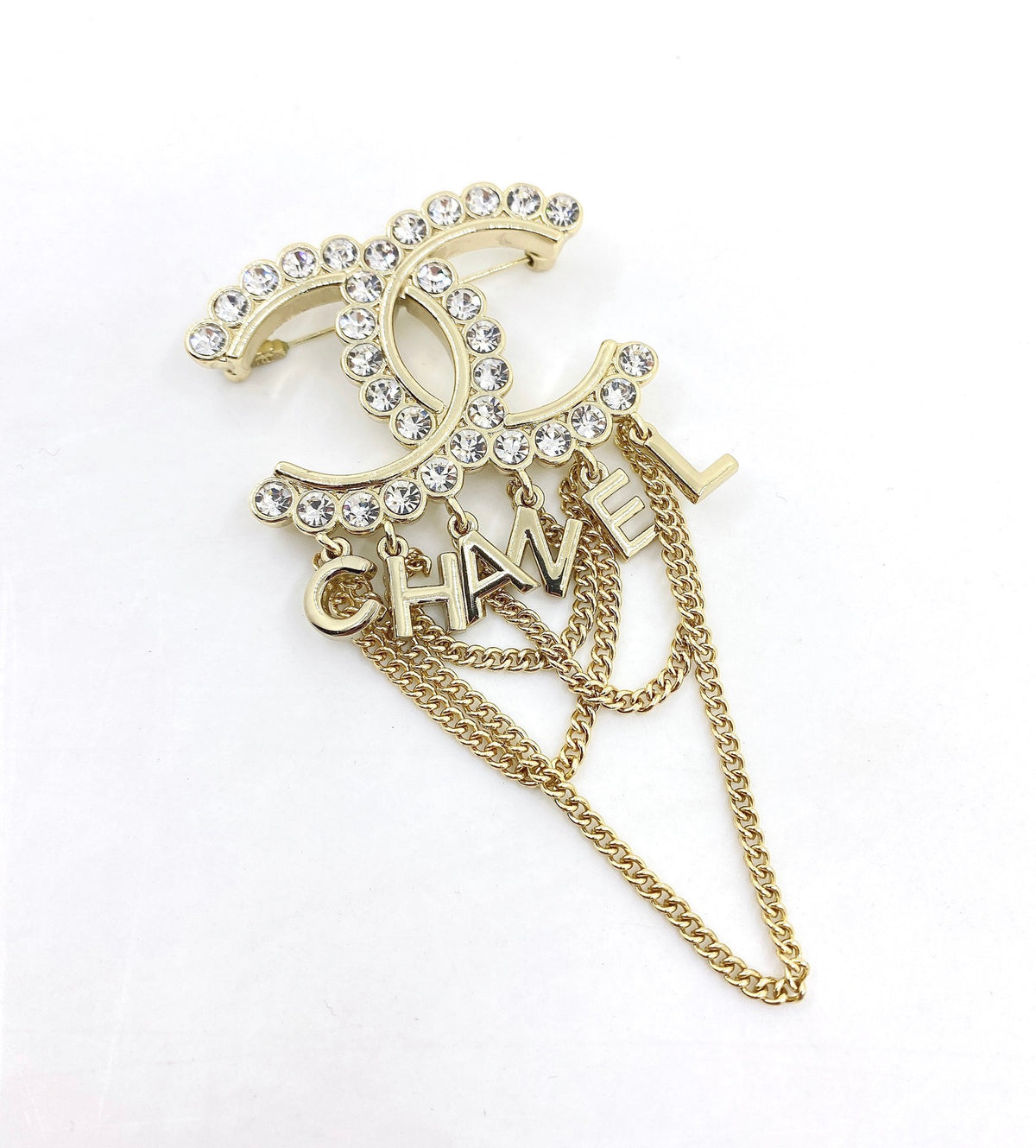 Letter Brooch in Gold-Tone – Design 002 main product view