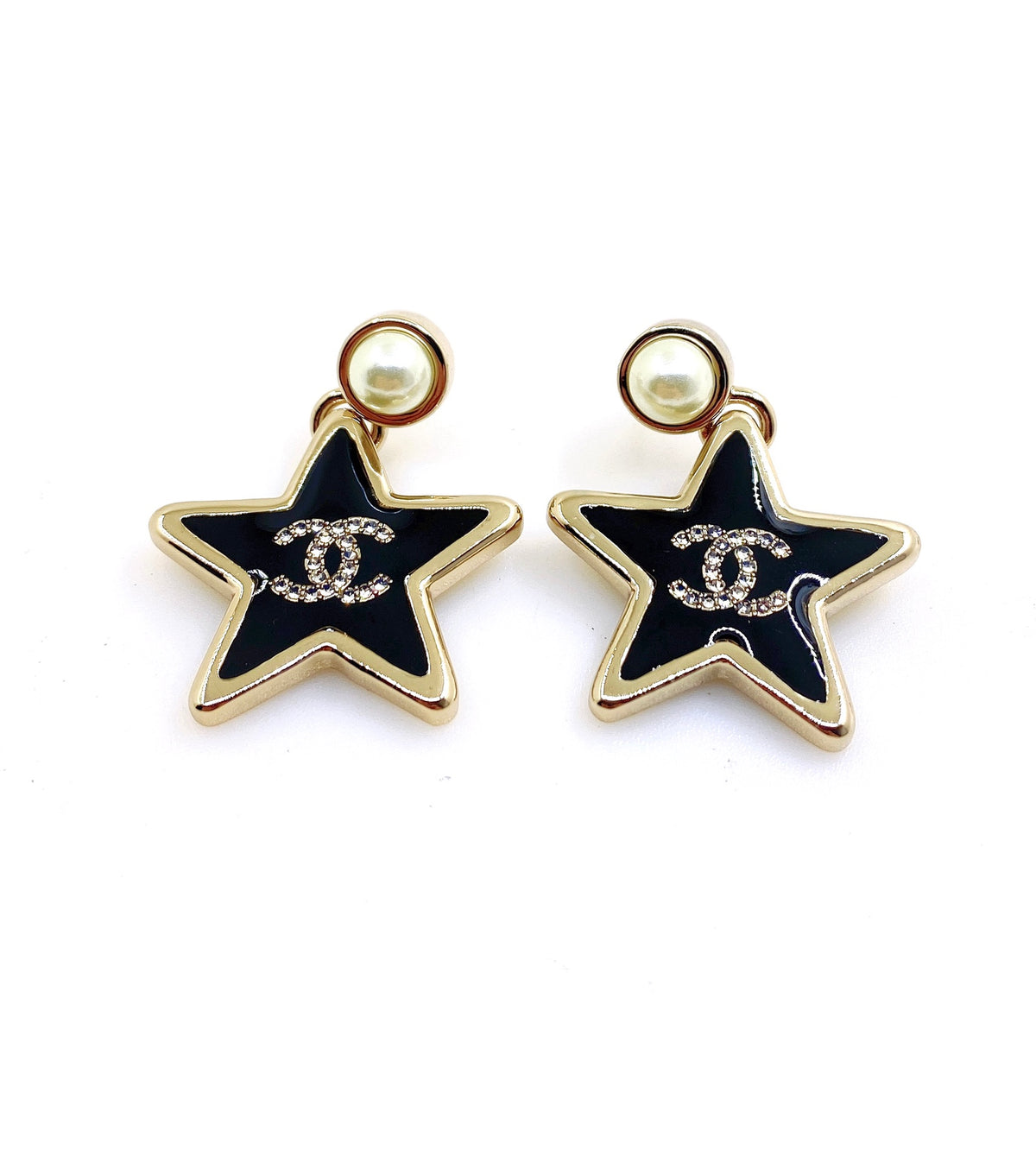 Signature Emblem Statement Earrings in Gold-Tone – Design 011 main product view