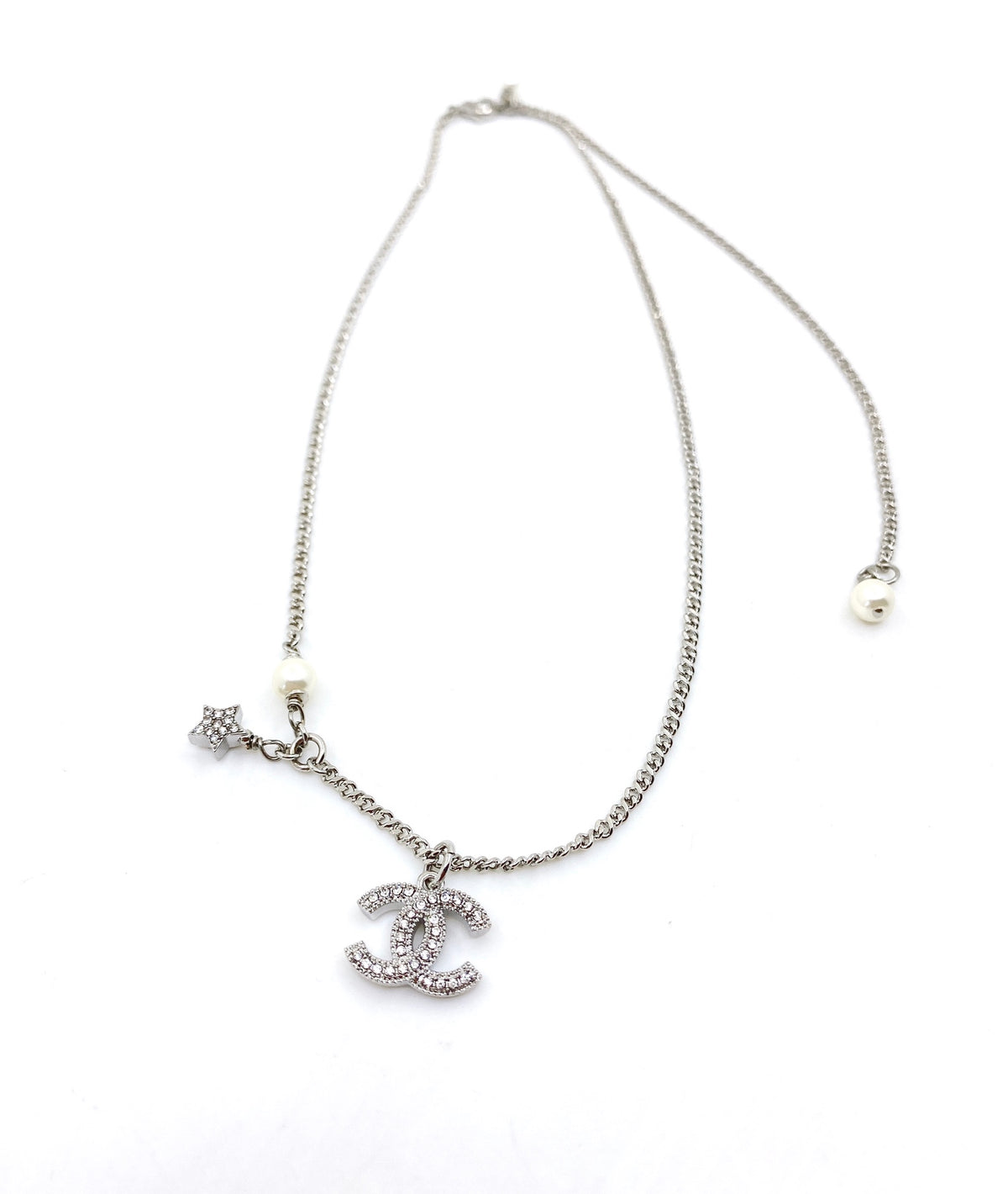 Star Pendant Necklace in Polished Metal-Tone – Star Detail main product view