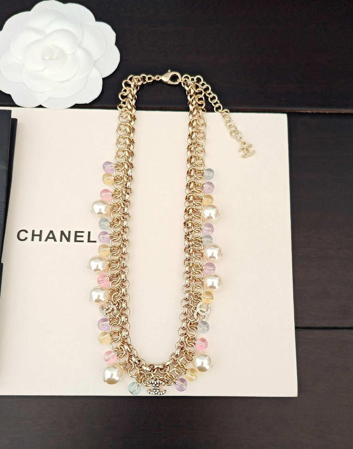 Signature Emblem Crystal-Accent Pendant Necklace – Design 009 side detail