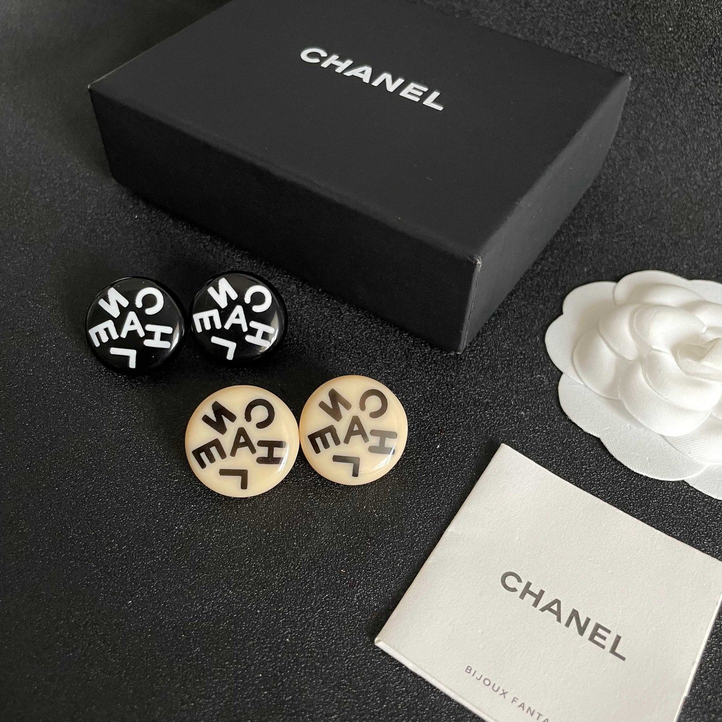Letter Stud Earrings in Polished Metal-Tone – Design 013 close-up detail