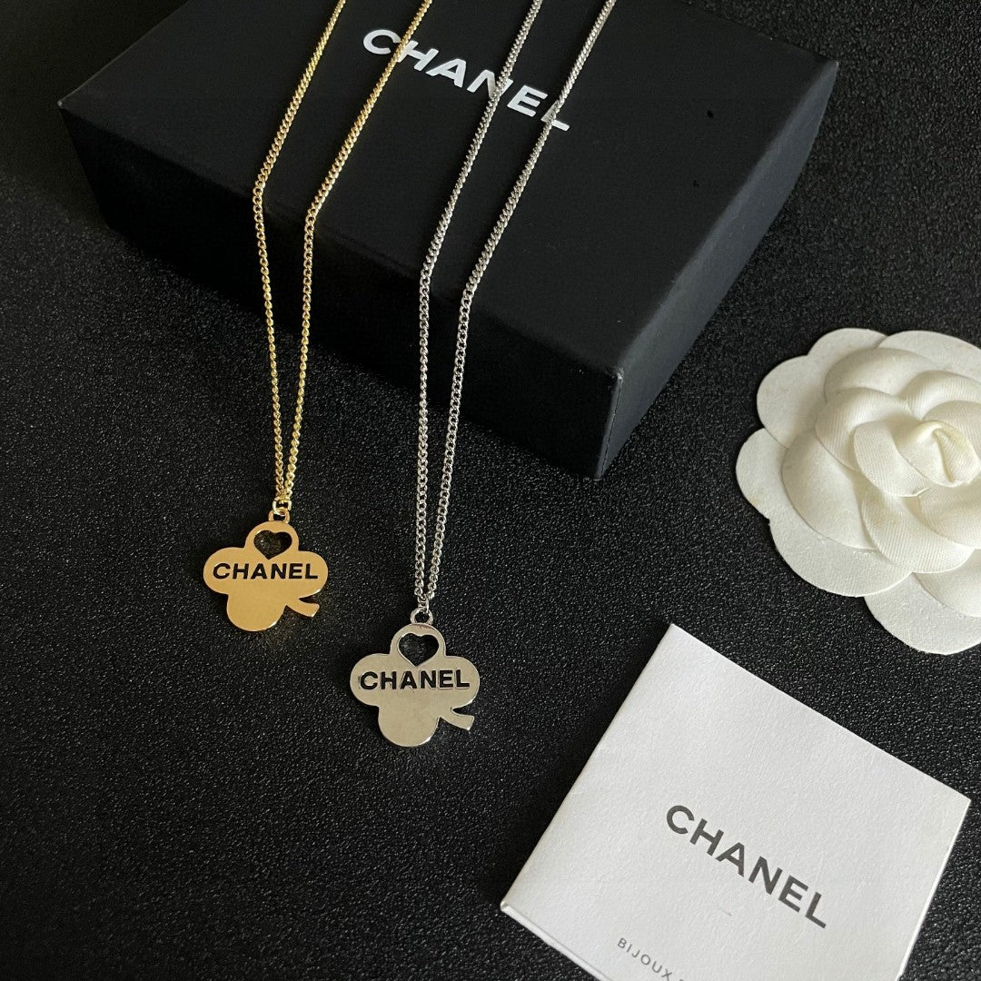 Camellia Pendant Necklace in Polished Metal-Tone – Camellia Detail close-up detail