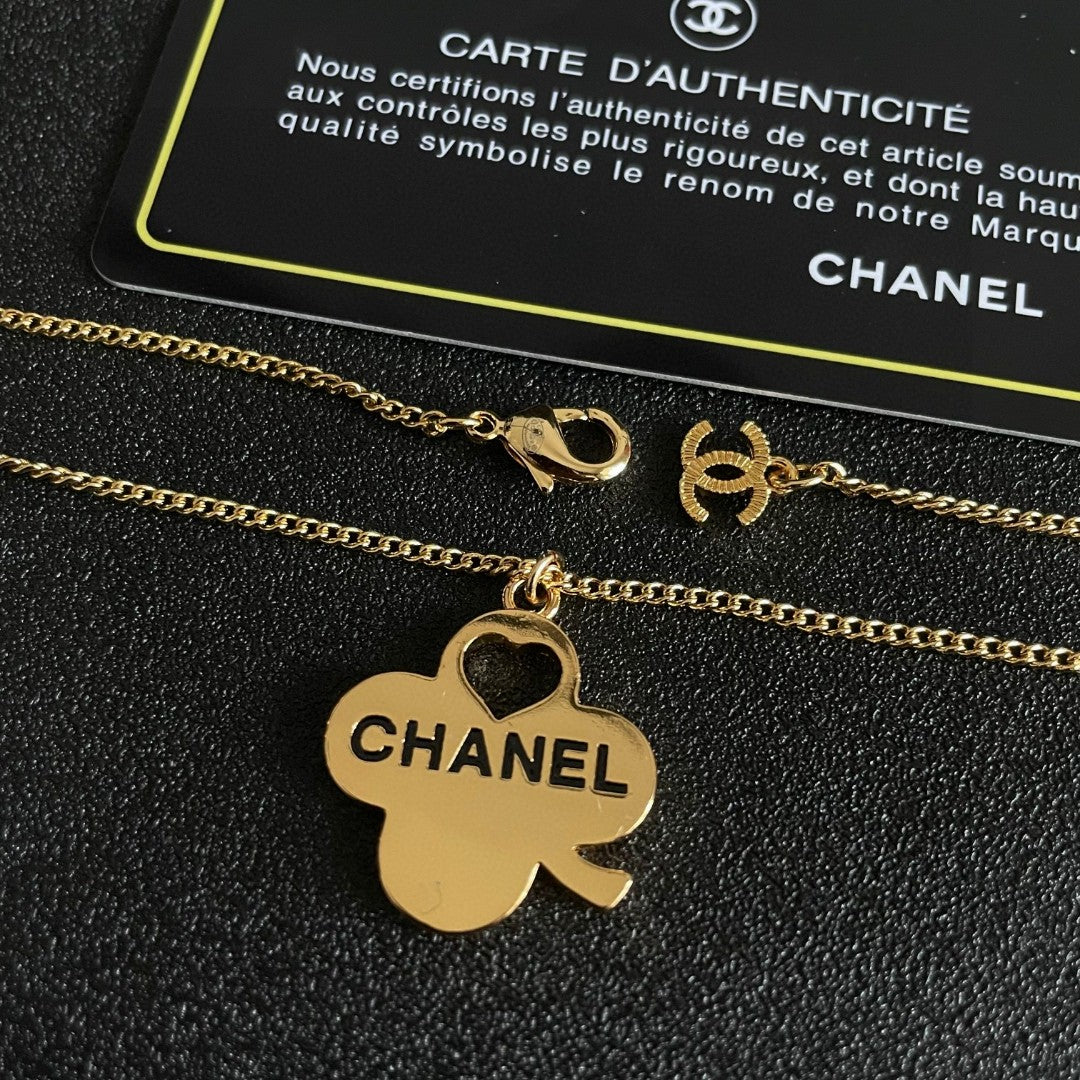 Camellia Pendant Necklace in Polished Metal-Tone – Camellia Detail – Design 023 main product view