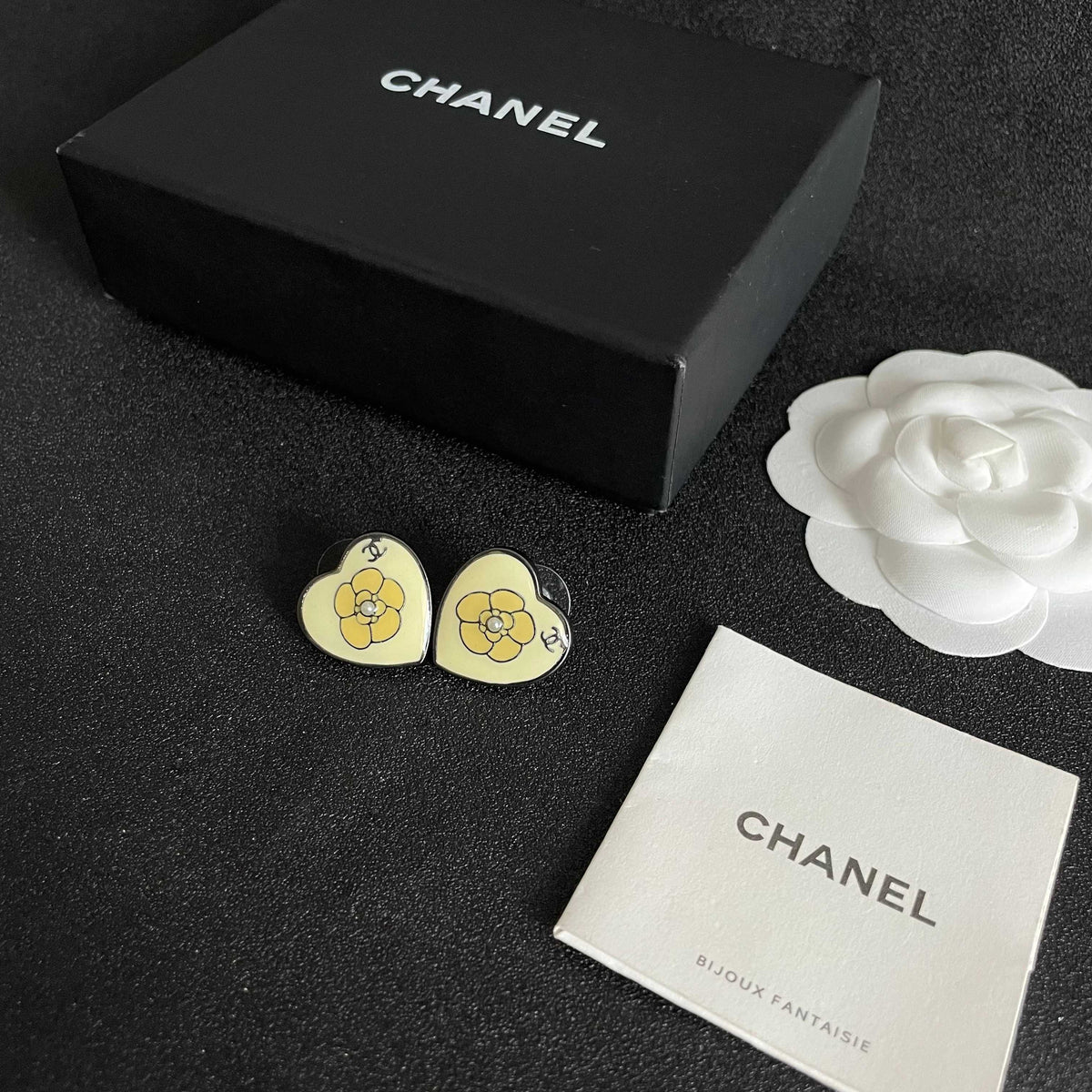 Camellia Stud Earrings in Polished Metal-Tone – Camellia Detail – Design 033 close-up detail