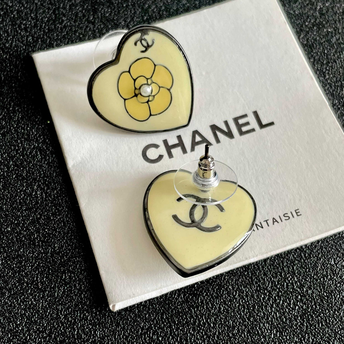 Camellia Stud Earrings in Polished Metal-Tone – Camellia Detail – Design 033 main product view