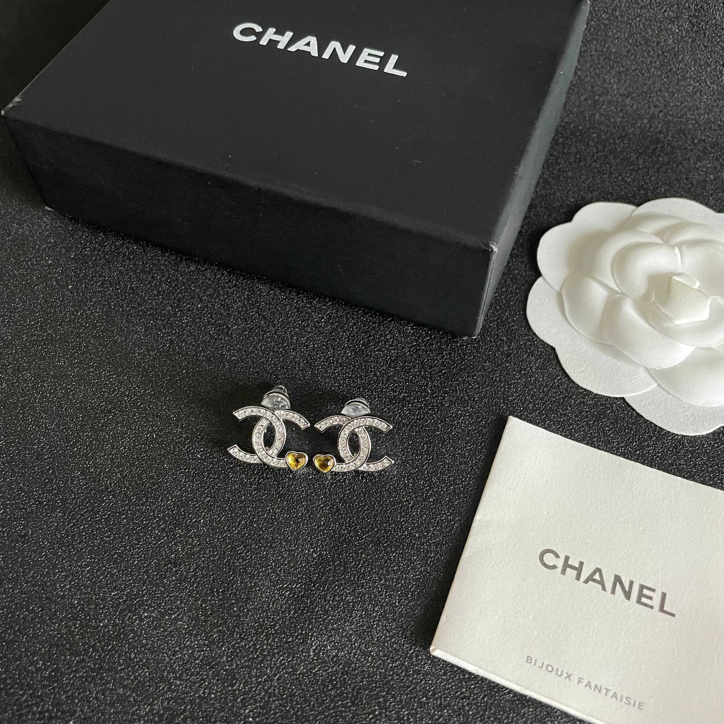 Signature Emblem Stud Earrings in Polished Metal-Tone – Design 053 close-up detail