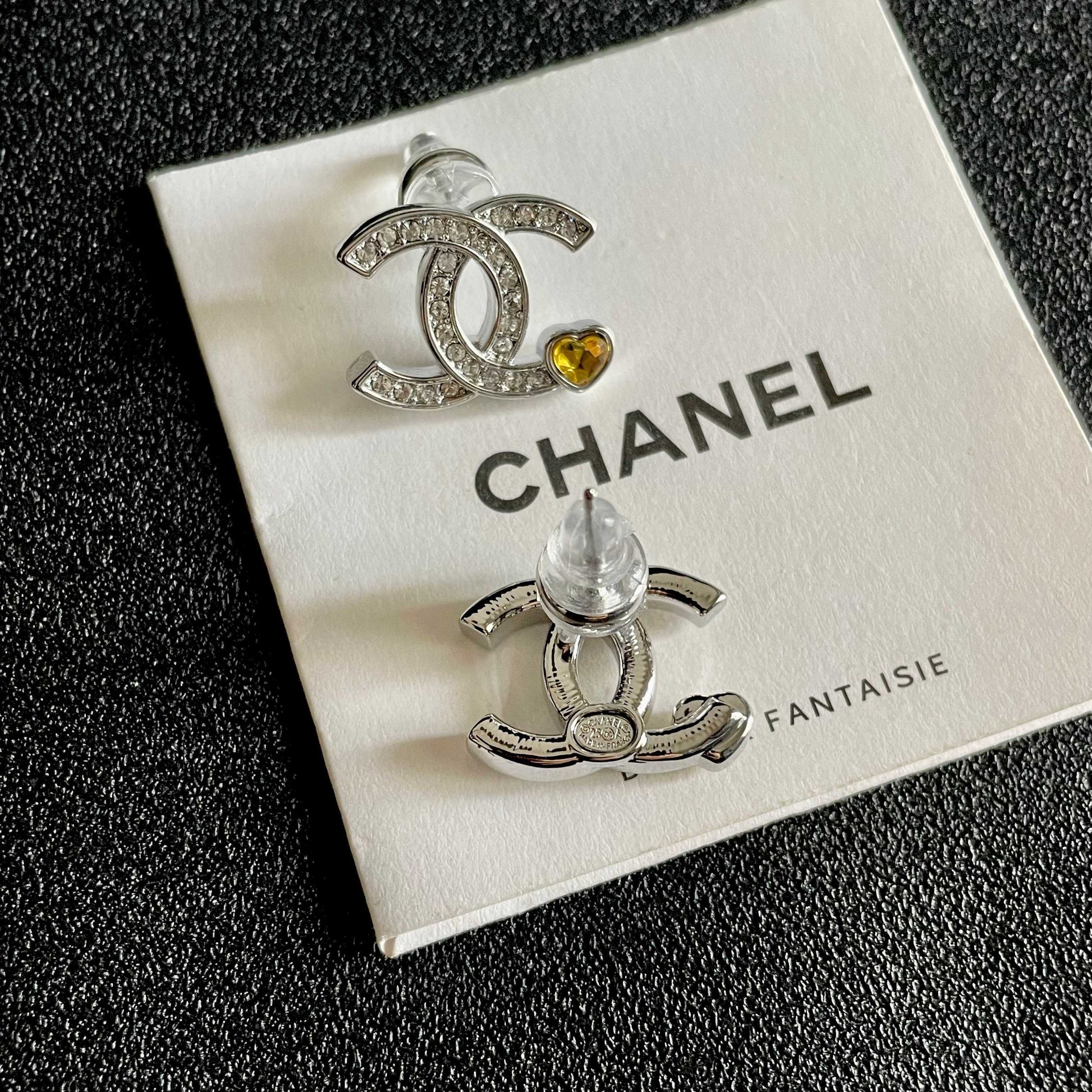 Signature Emblem Stud Earrings in Polished Metal-Tone – Design 053 main product view