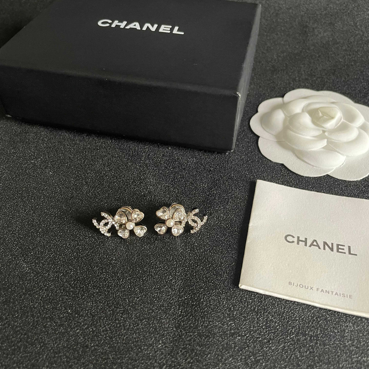Signature Emblem Stud Earrings in Polished Metal-Tone – Design 044 close-up detail