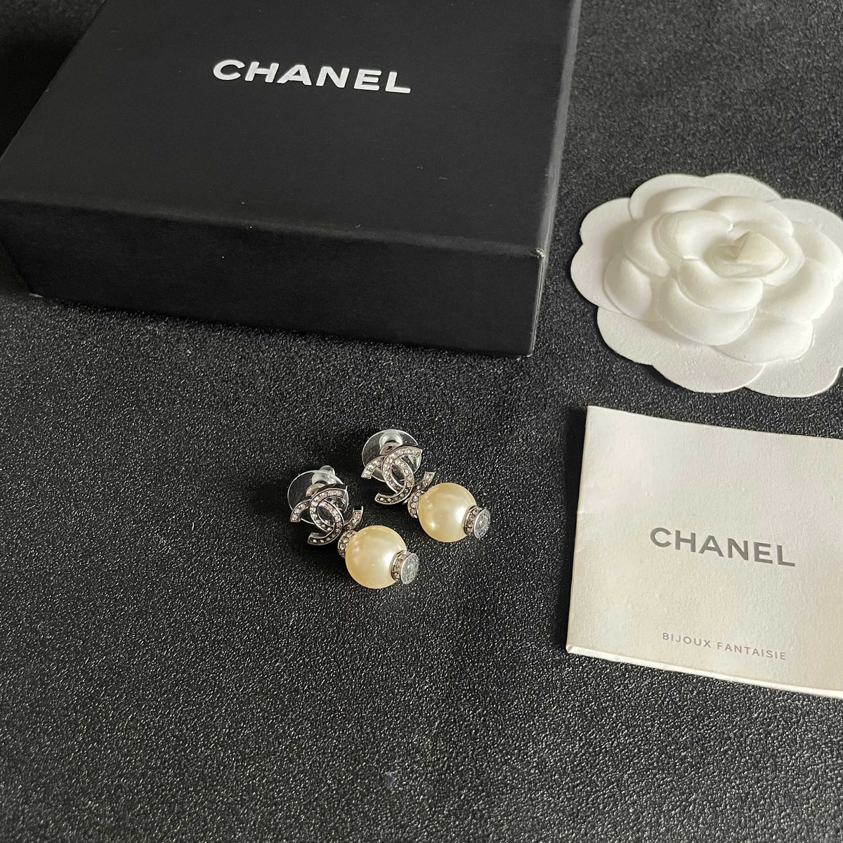 Signature Emblem Stud Earrings in Polished Metal-Tone – Design 039 close-up detail
