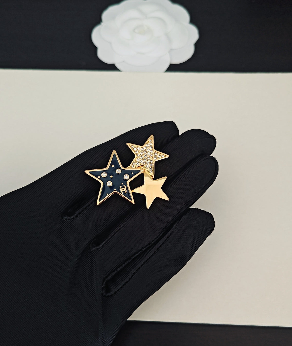 Signature Emblem Brooch in Gold-Tone – Design 013 main product view