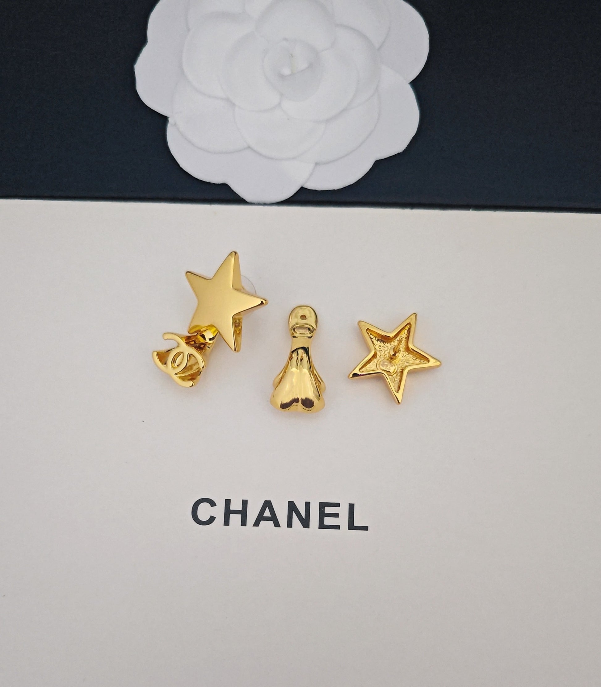 Signature Emblem Statement Earrings in Gold-Tone – Design 028 main product view