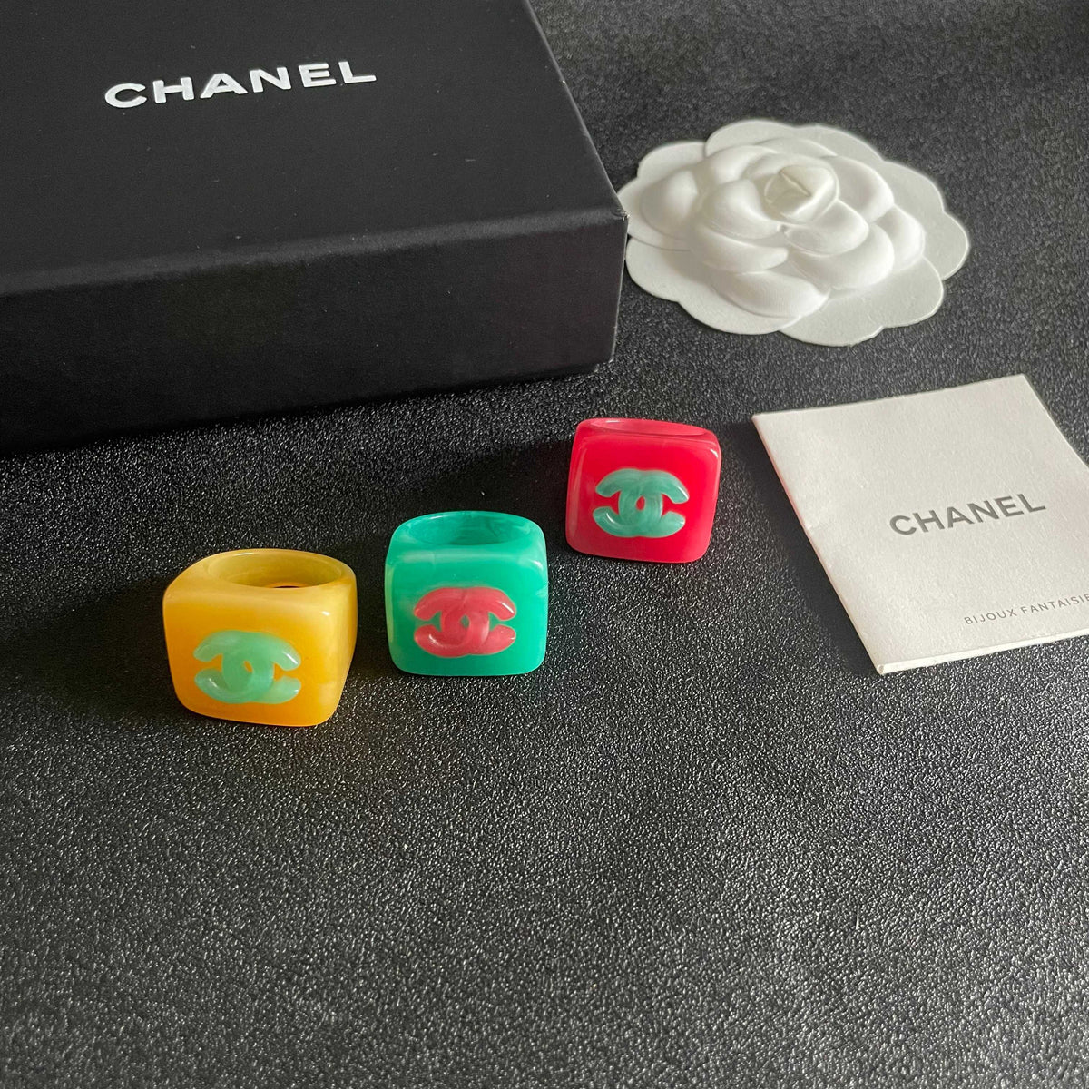 Double-C Emblem Statement Ring in Polished Metal-Tone – Design 002 styled product view