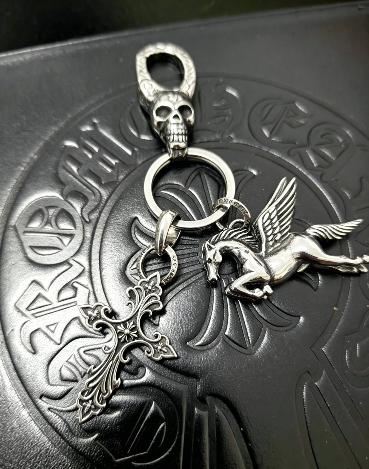 Signature Emblem Jewelry Accessory in Polished Metal-Tone – Design 067 main product view