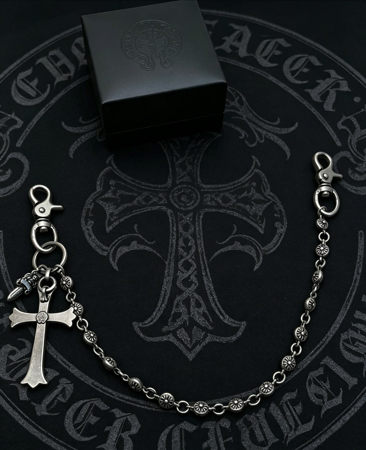 Signature Emblem Pendant Necklace in Polished Metal-Tone – Design 093 front product view