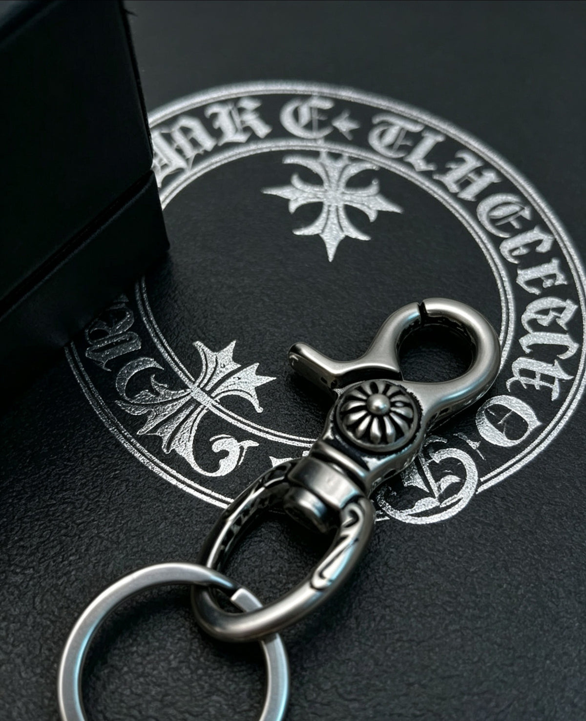 Signature Emblem Jewelry Accessory in Polished Metal-Tone – Design 063 styled product view