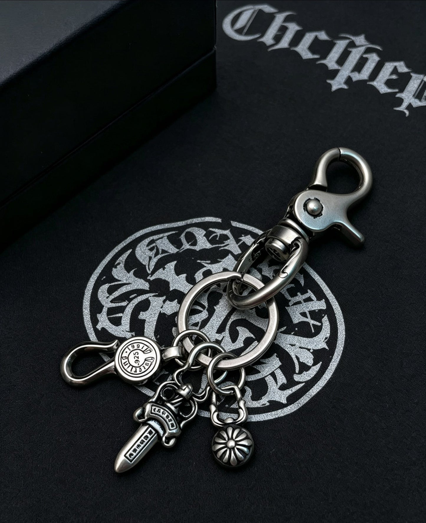 Signature Emblem Jewelry Accessory in Polished Metal-Tone – Design 060 detail view