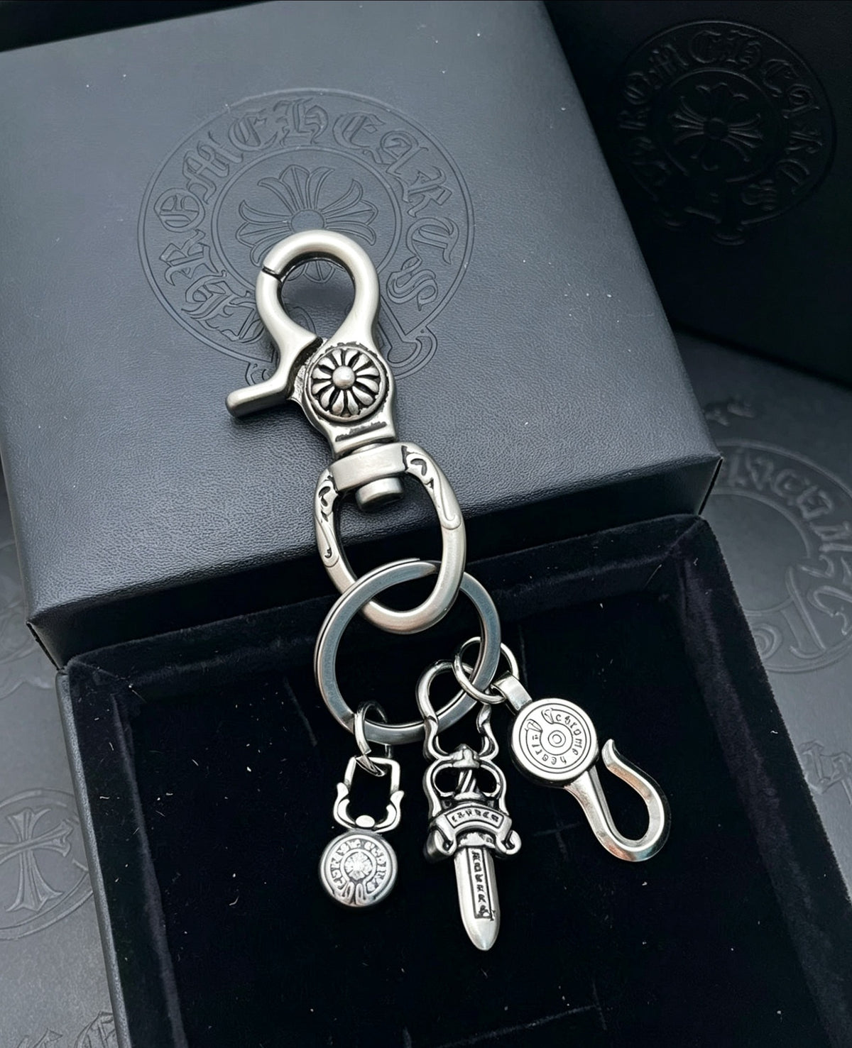 Signature Emblem Jewelry Accessory in Polished Metal-Tone – Design 060 front product view