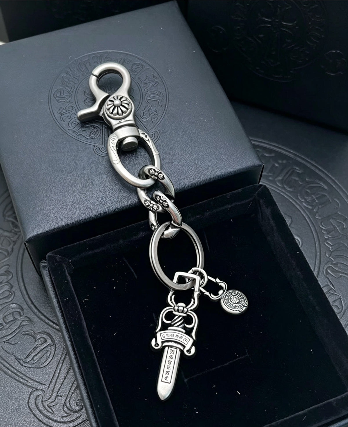 Signature Emblem Jewelry Accessory in Polished Metal-Tone – Design 021 front product view