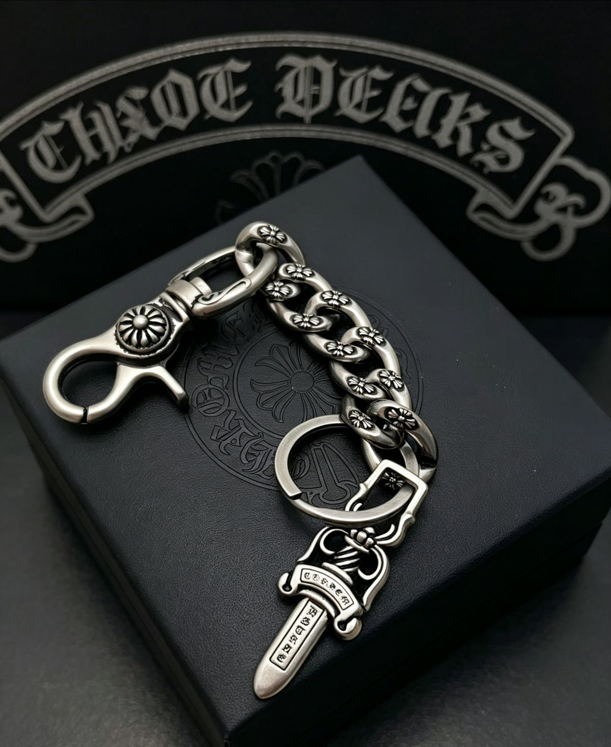 Signature Emblem Jewelry Accessory in Polished Metal-Tone – Design 058 main product view