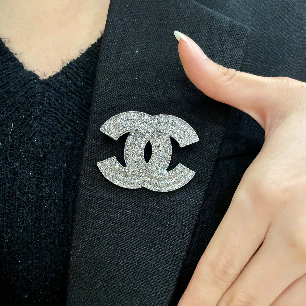 Signature Emblem Brooch in Polished Metal-Tone – Design 053 main product view