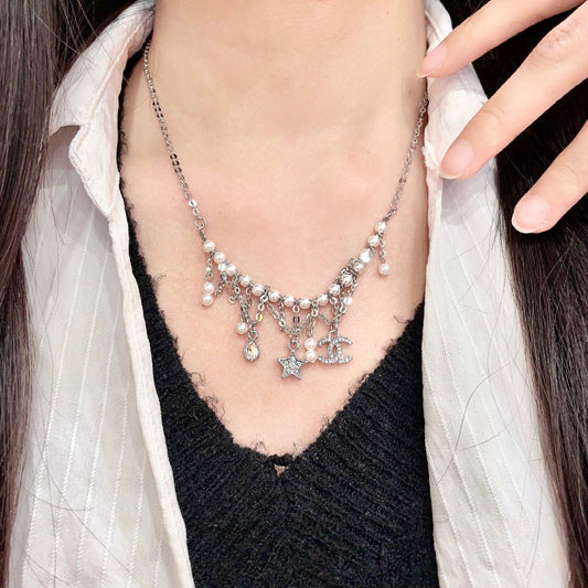 Signature Emblem Pendant Necklace in Polished Metal-Tone – Design 105 main product view