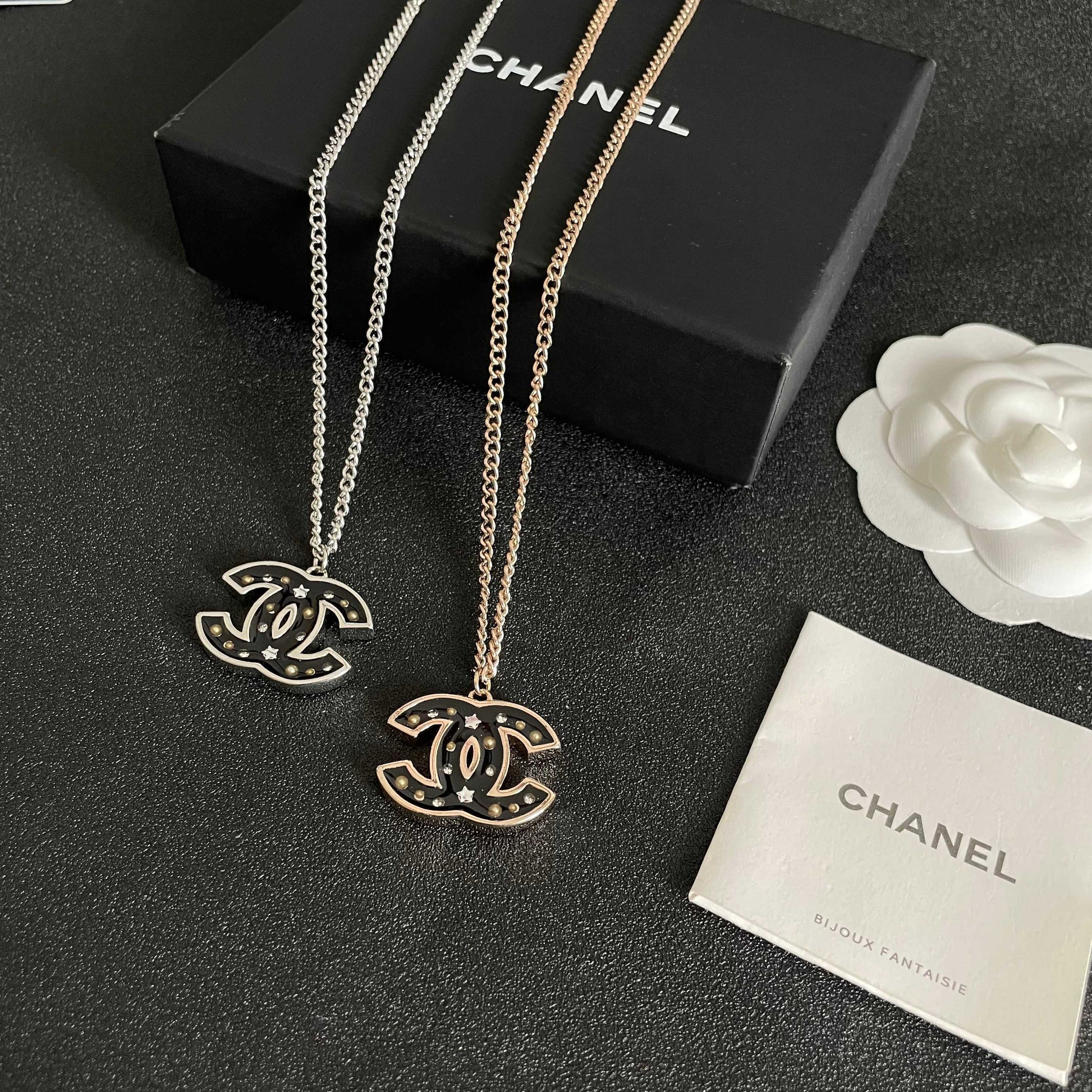 Signature Emblem Pendant Necklace in Polished Metal-Tone – Design 104 close-up detail