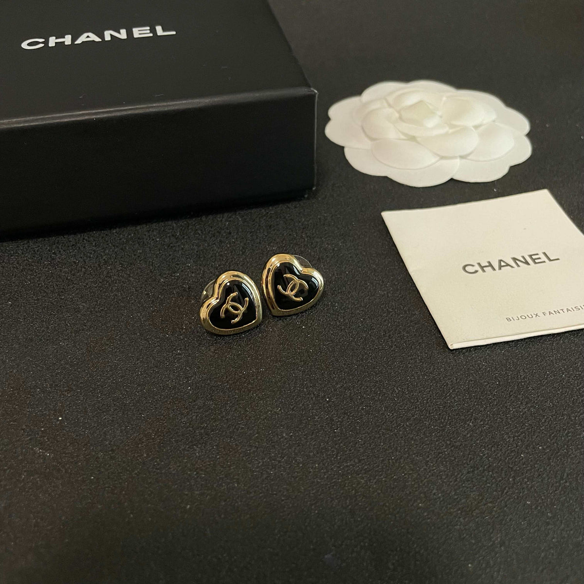 Signature Emblem Stud Earrings in Polished Metal-Tone – Design 097 styled product view