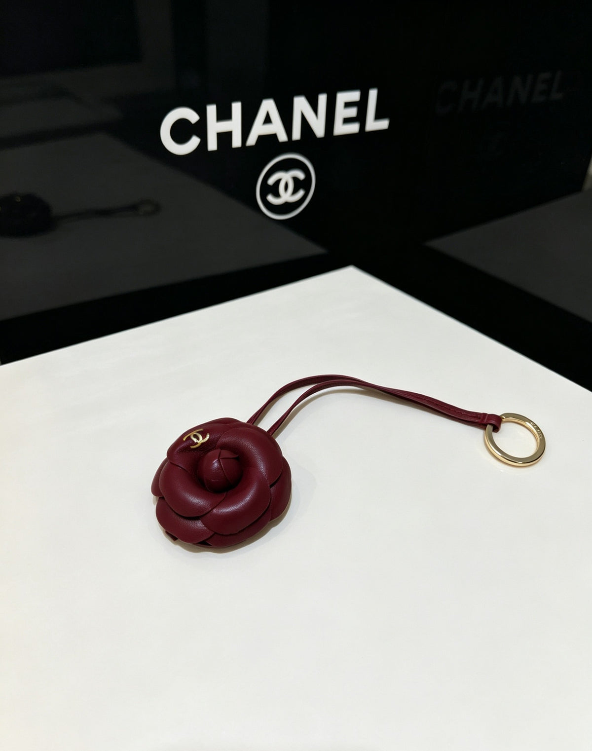Camellia Jewelry Accessory in Polished Metal-Tone – Camellia Detail – Design 003 front product view