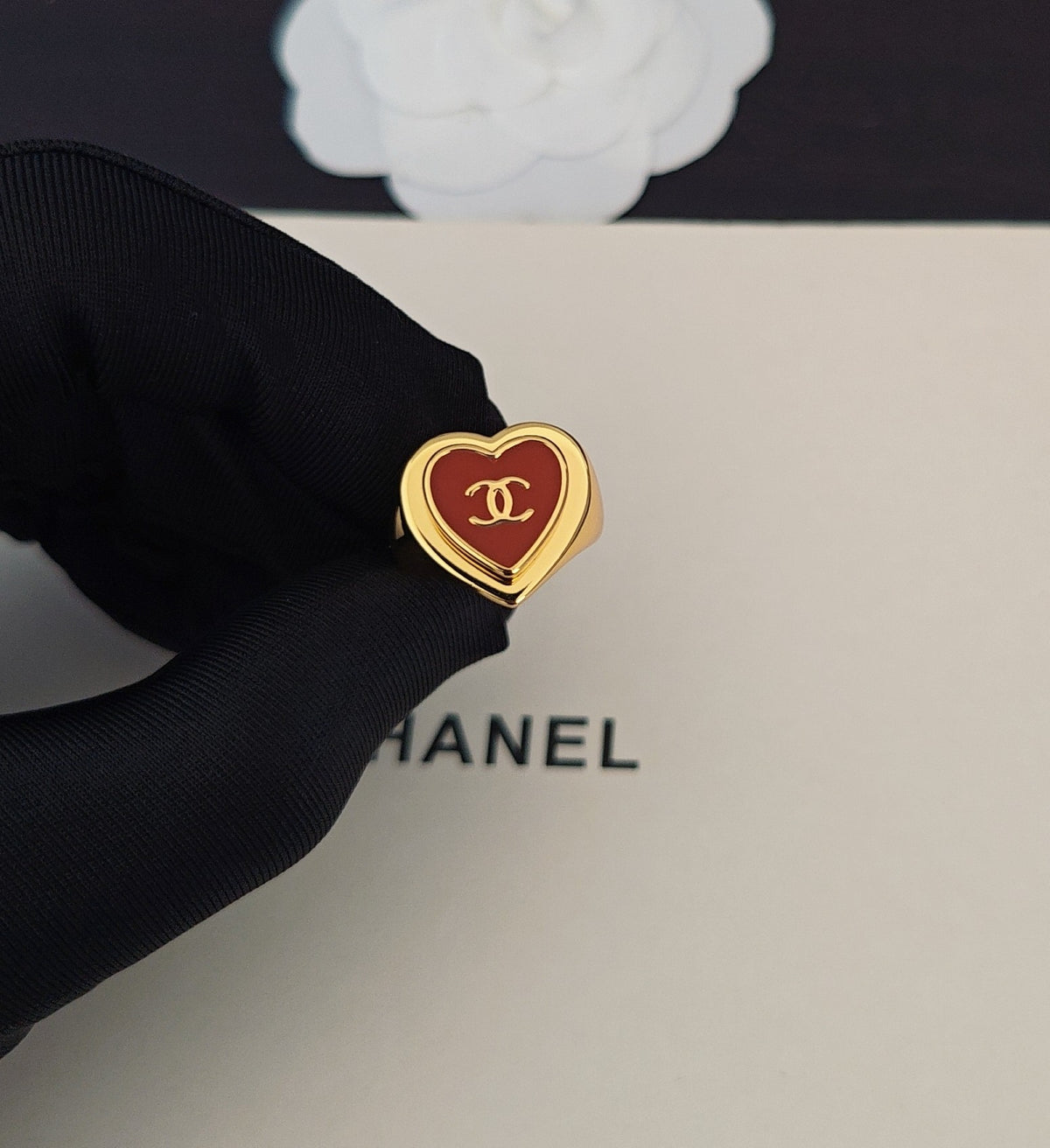 Heart Statement Ring in Gold-Tone front product view