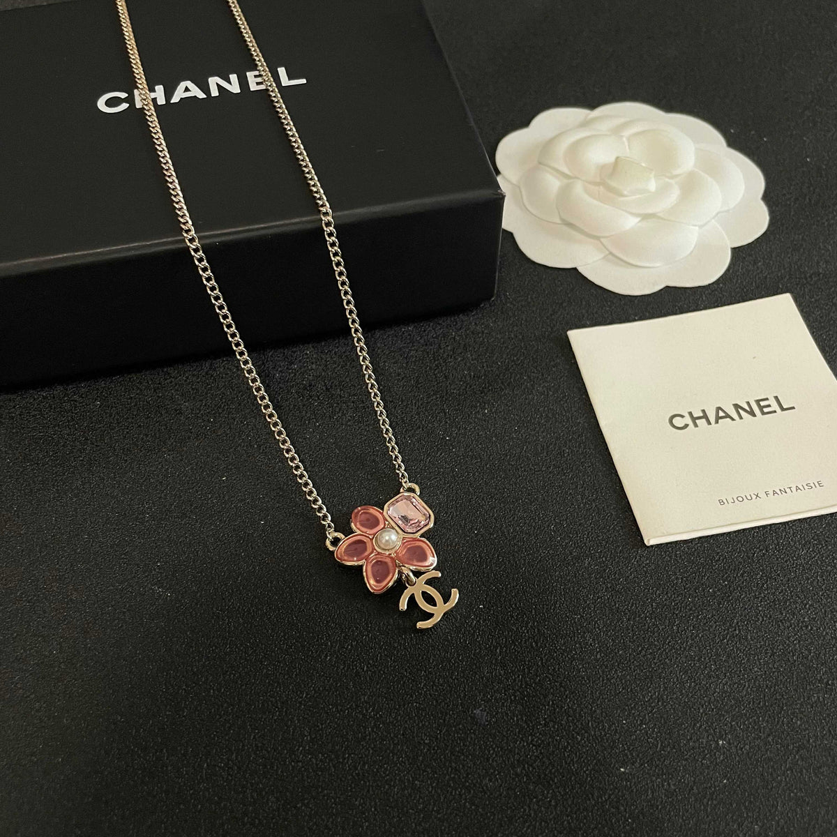 Signature Emblem Pendant Necklace in Polished Metal-Tone – Design 033 styled product view