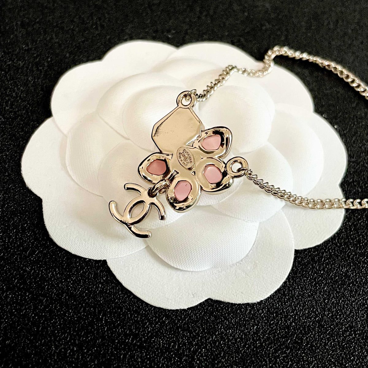 Signature Emblem Pendant Necklace in Polished Metal-Tone – Design 033 front product view
