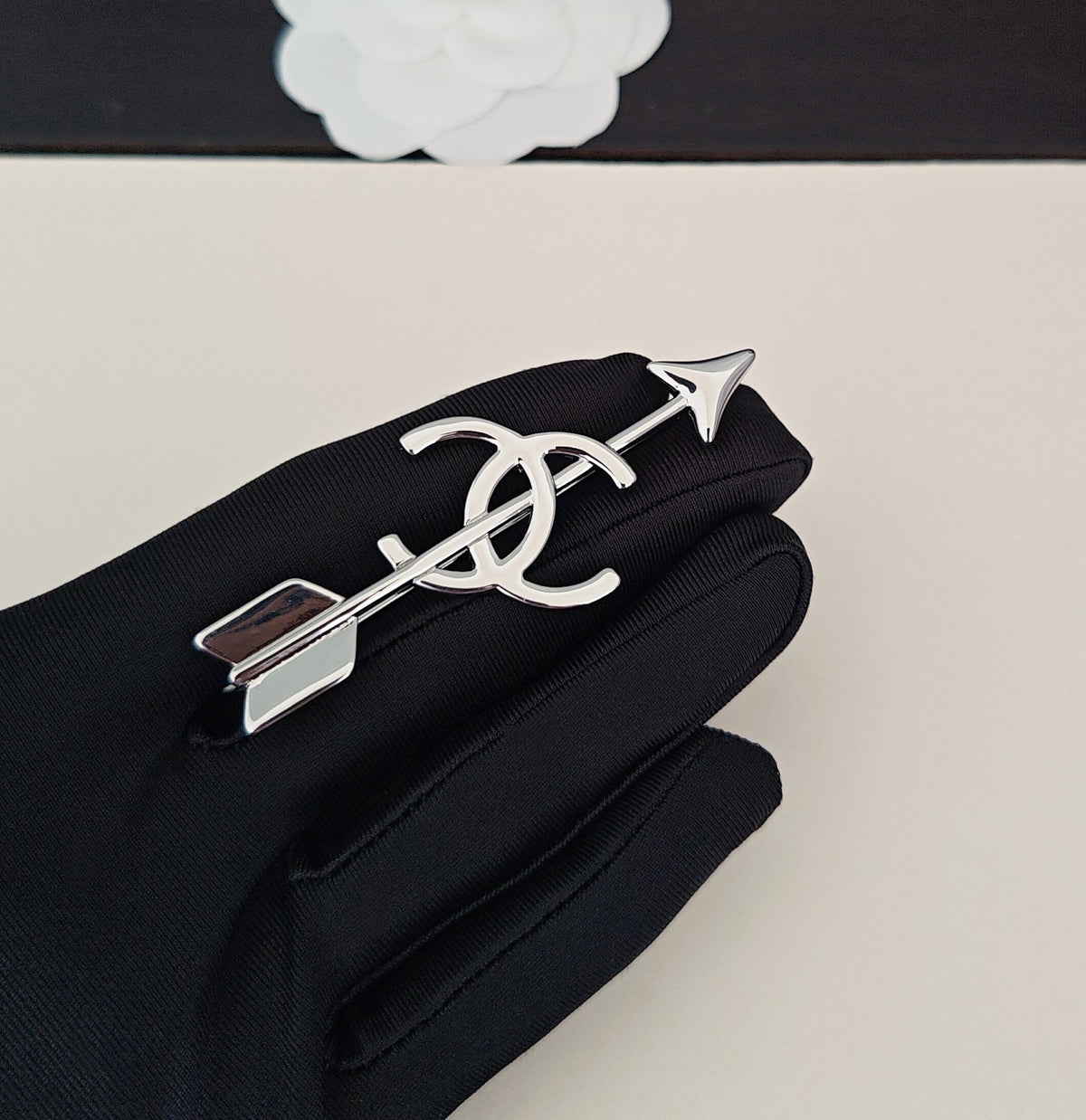 Arrow Brooch in Silver-Tone front product view
