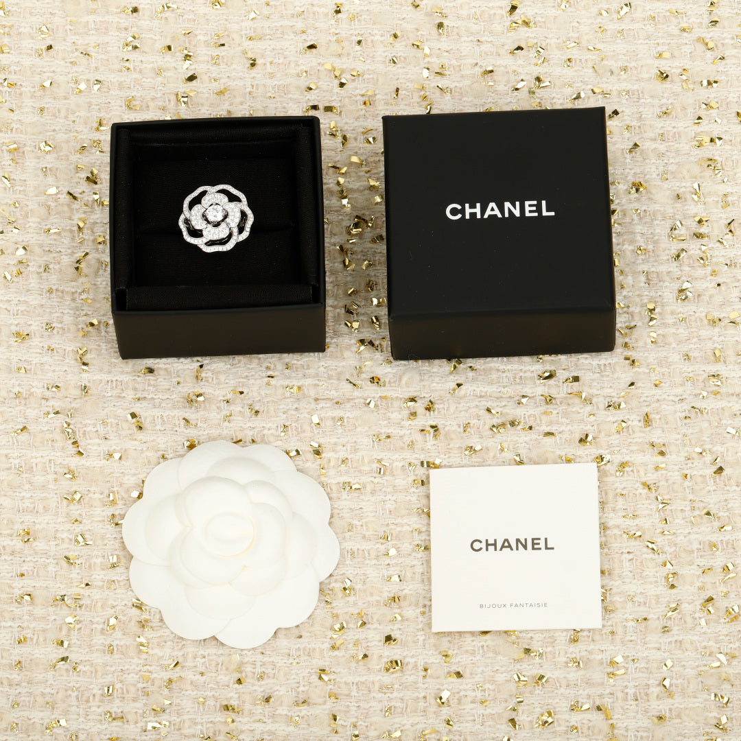 Camellia Statement Ring in Polished Metal-Tone main product view