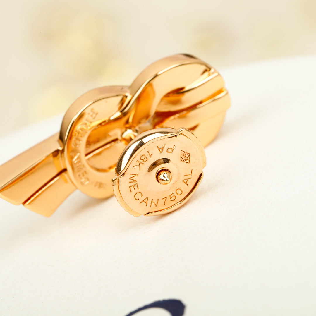Signature Emblem Crystal-Accent Stud Earrings – Design 019 styled product view