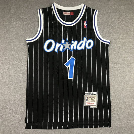 Men's Orlando Magic Penny Hardaway #1 Black Hardwood Classics Swingman Jerseys