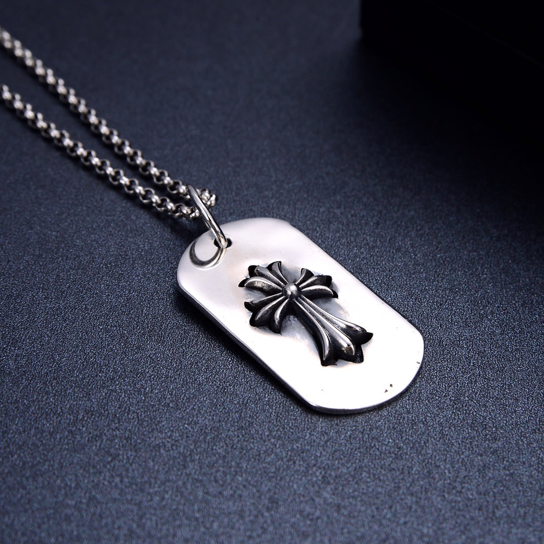 Signature Emblem Jewelry Accessory in Polished Metal-Tone – Design 068 styled product view